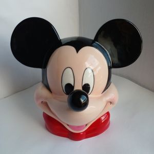 MICKEY MOUSE HEAD BANK, PORCELAIN, RARE, EUC.